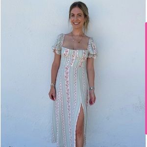 WE WORE WHAT ROSEWOOD MIDI DRESS size 6